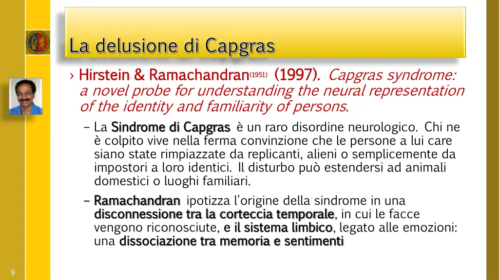 la la delusione delusione di capgras