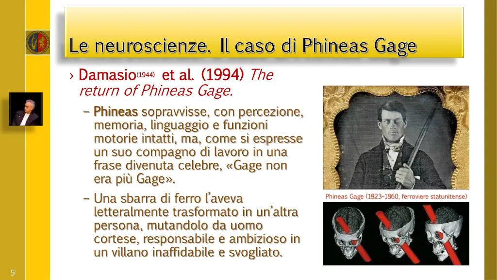 le neuroscienze il caso di phineas gage