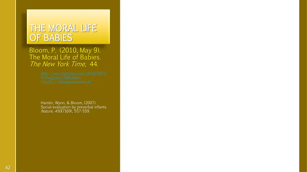 the moral life of babies bloom p 2010