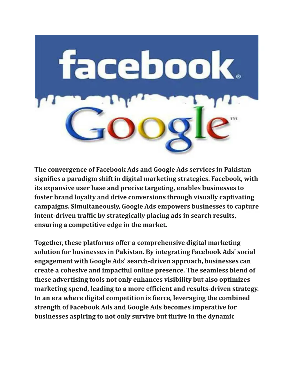the convergence of facebook ads and google