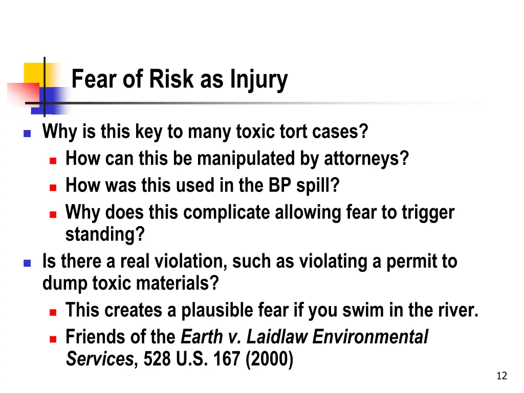 fear of risk as injury