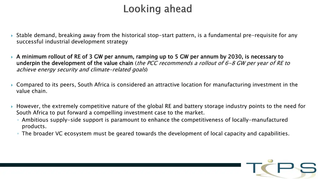 stable demand breaking away from the historical