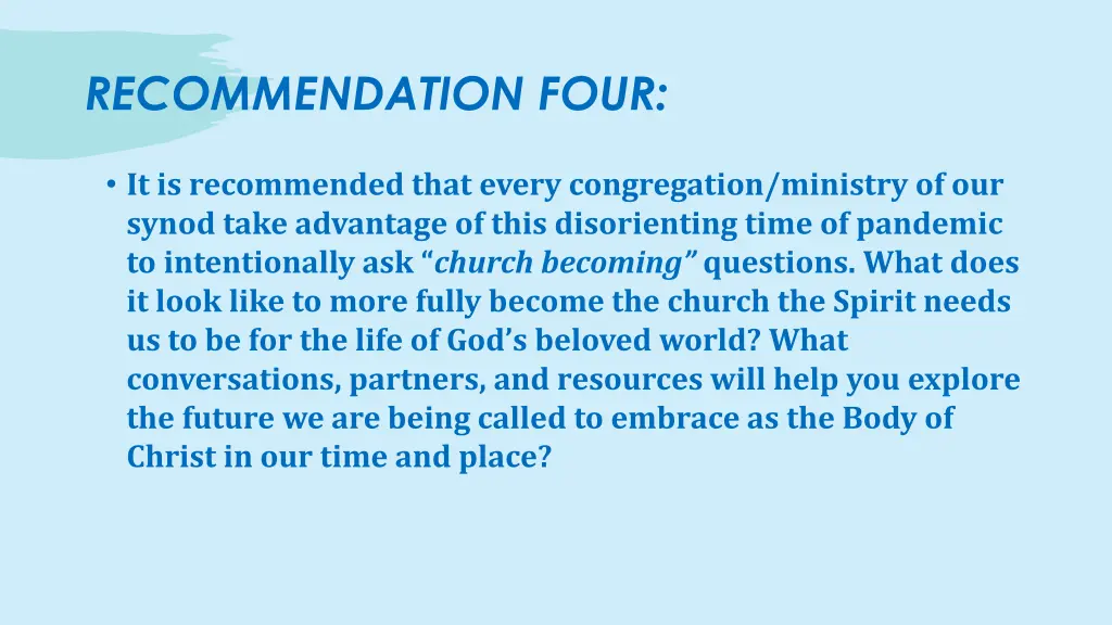 recommendation four
