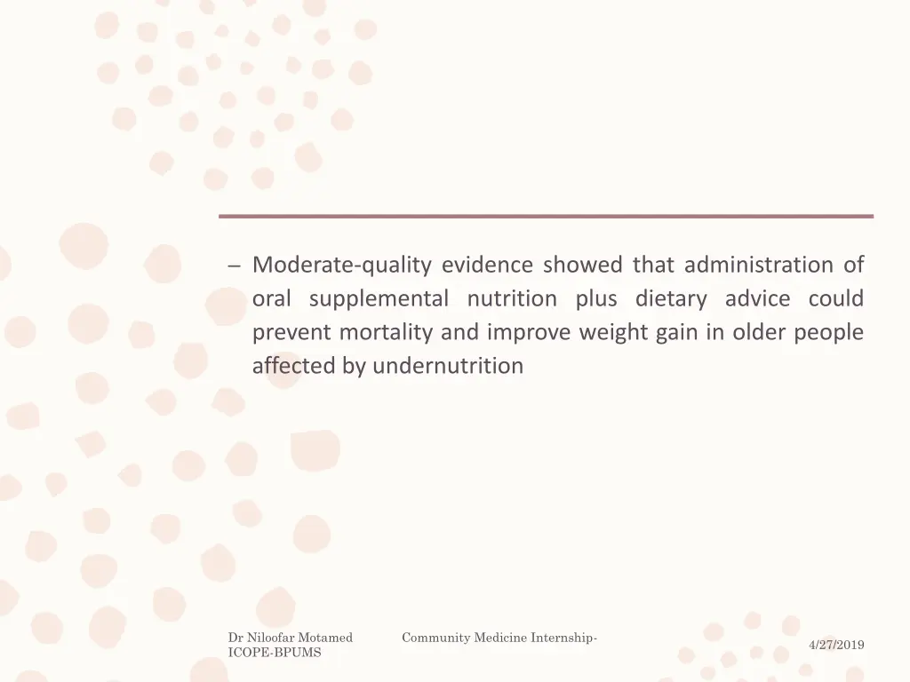 moderate quality evidence showed that