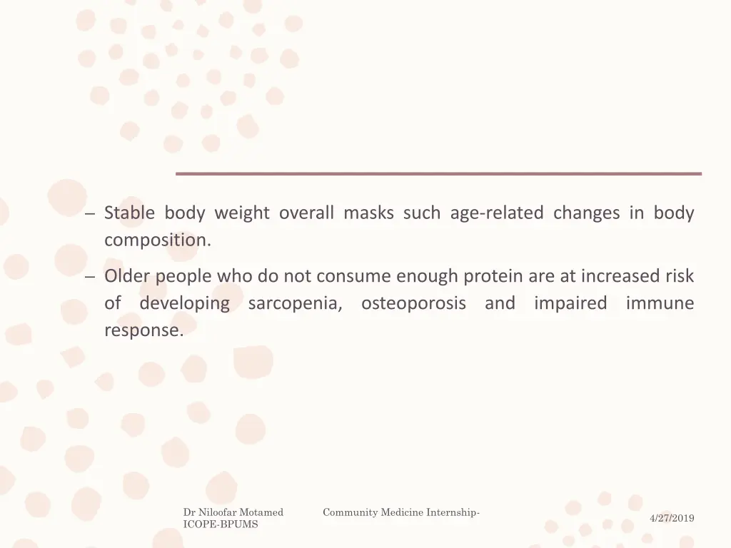 stable body weight overall masks such age related