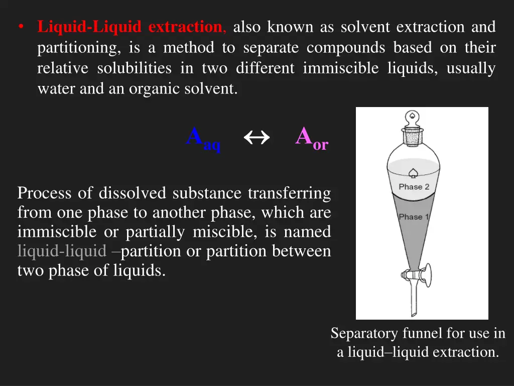 liquid liquid extraction also known as solvent