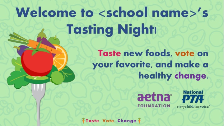 welcome to school name s tasting night