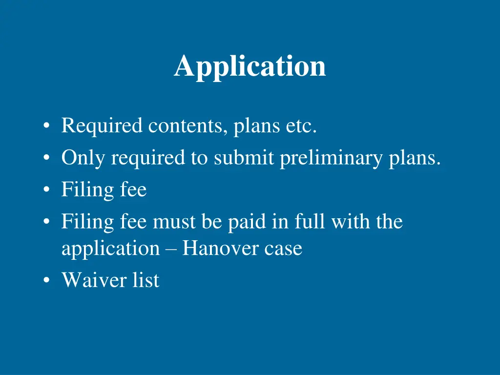 application