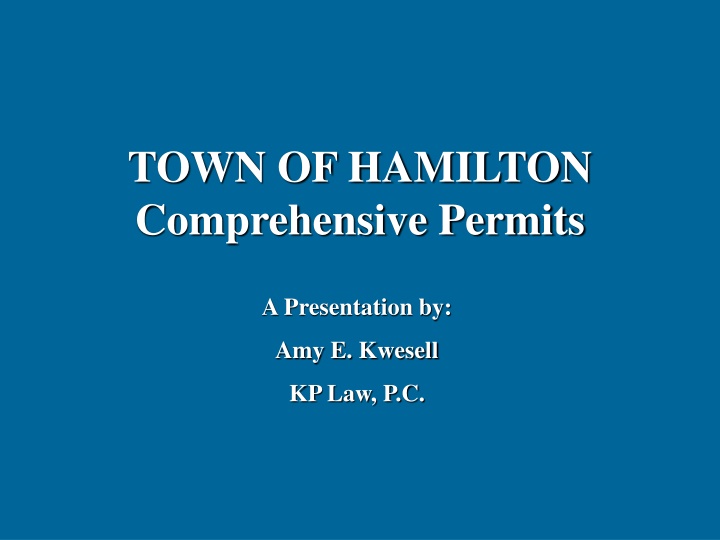 town of hamilton comprehensive permits
