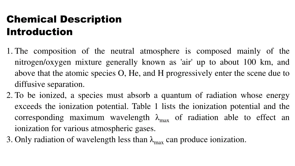 chemical description introduction