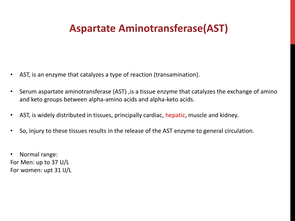 aspartate aminotransferase ast