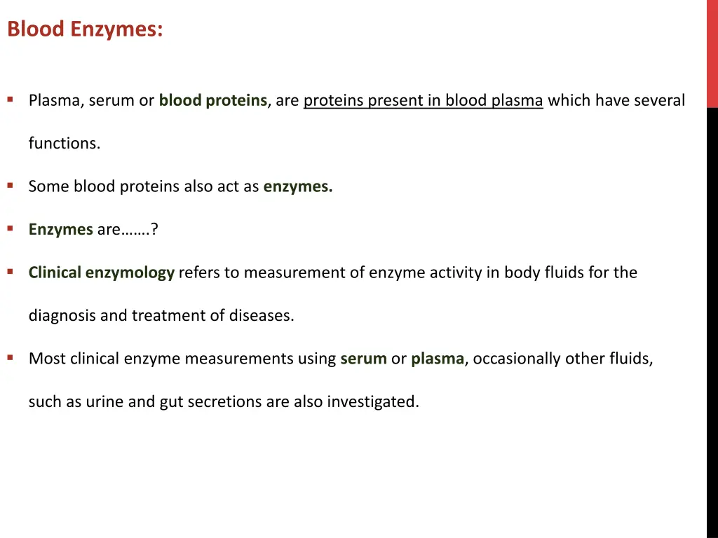 blood enzymes
