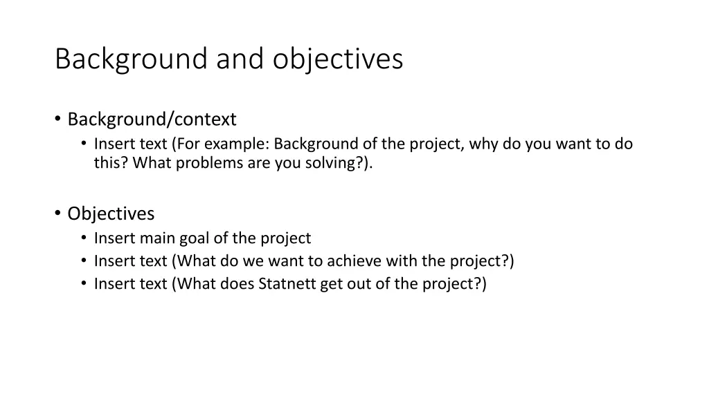 background and objectives
