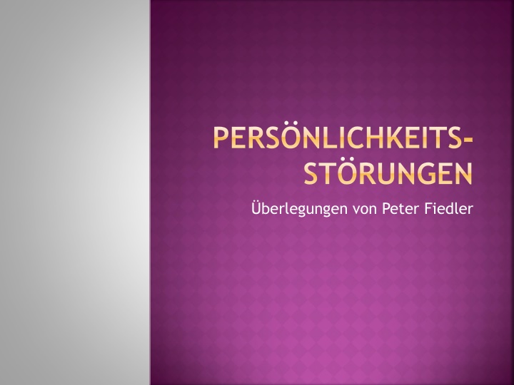 pers nlichkeits st rungen