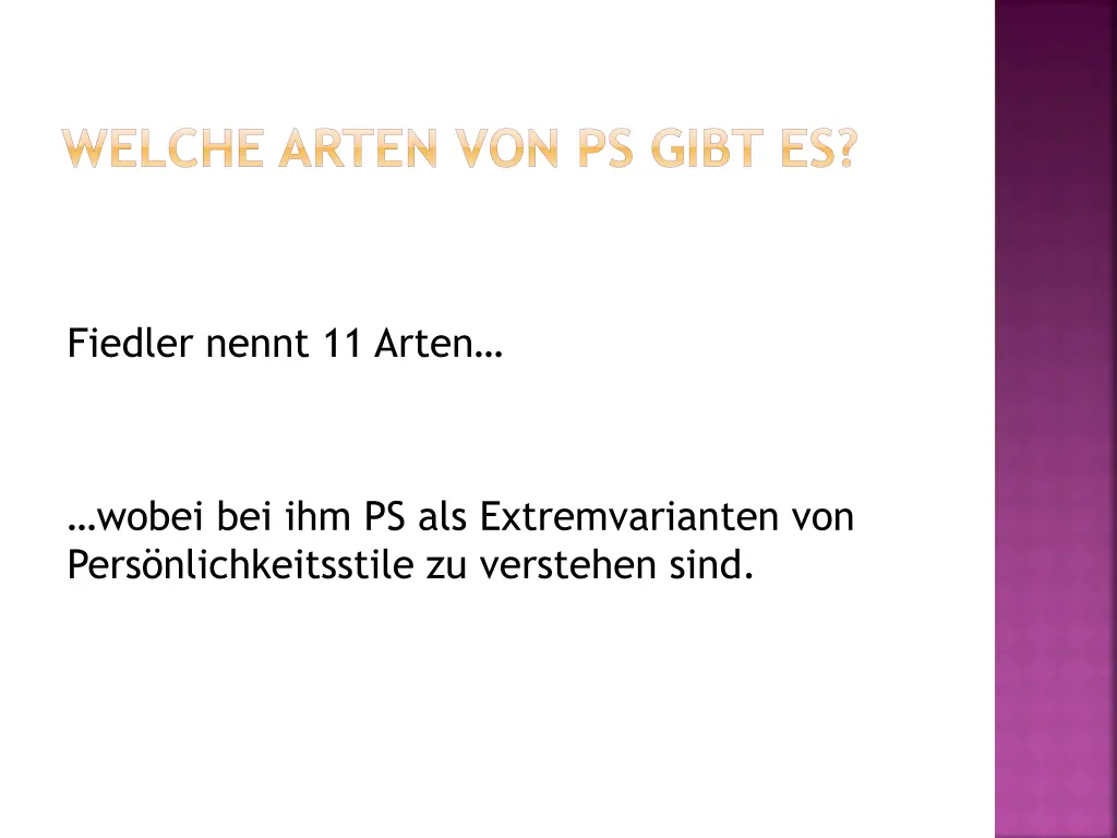 welche arten von ps gibt es