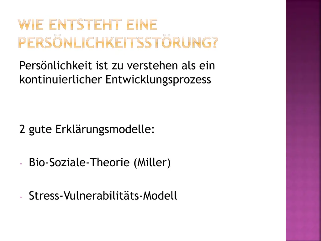 wie entsteht eine pers nlichkeitsst rung