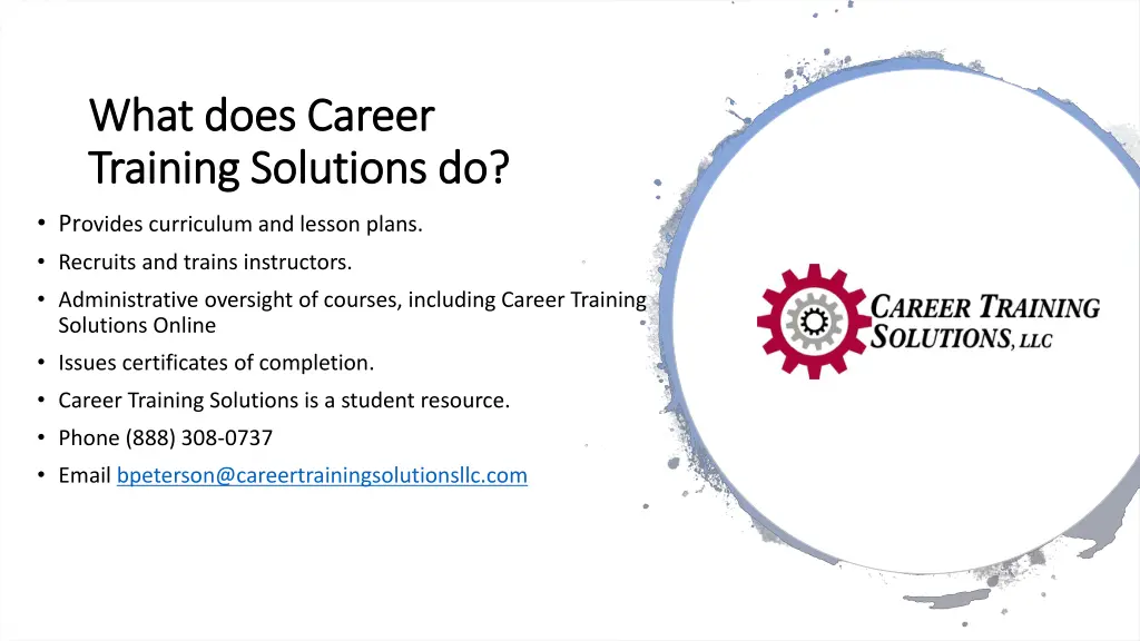 what does career what does career training