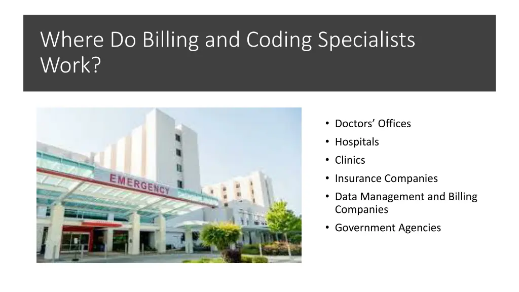 where do billing and coding specialists work