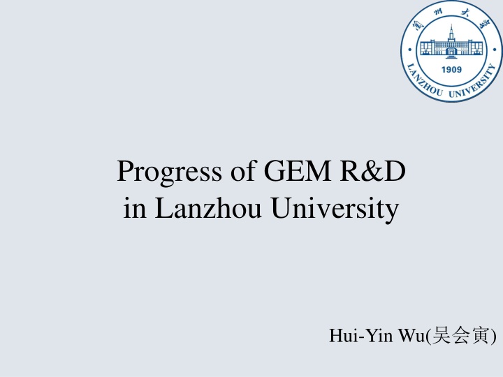 progress of gem r d in lanzhou university