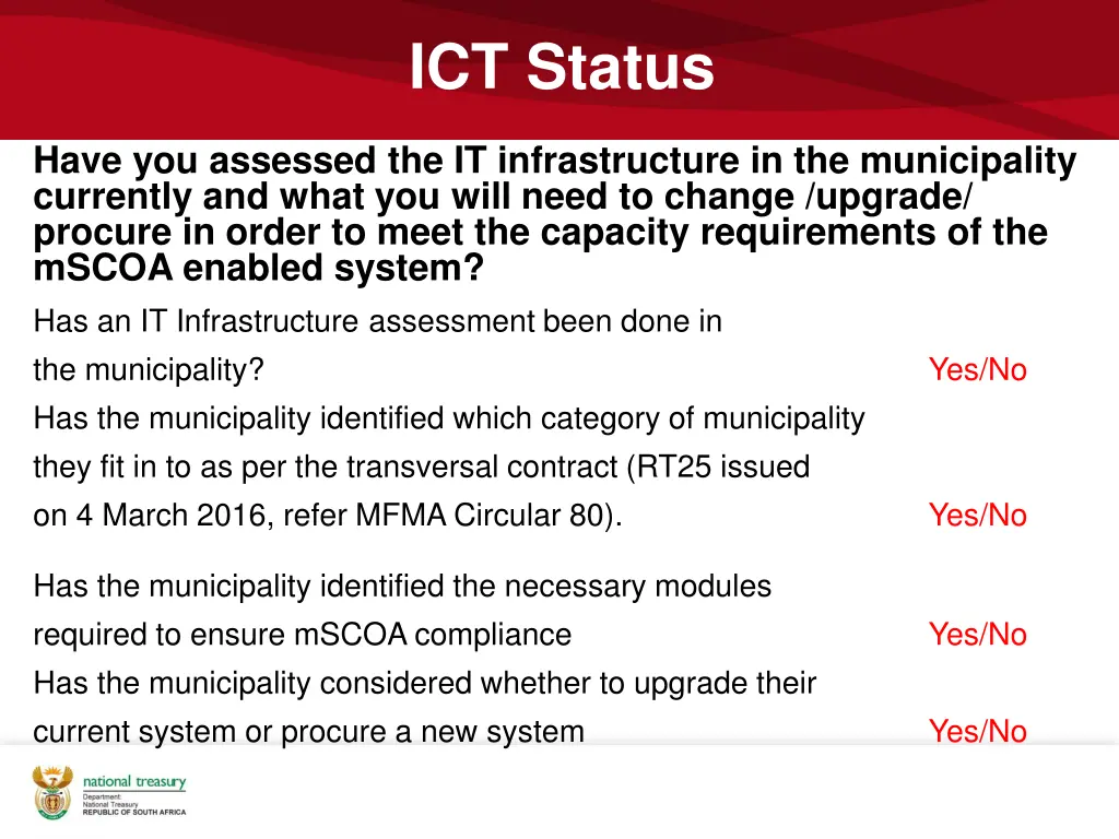 ict status