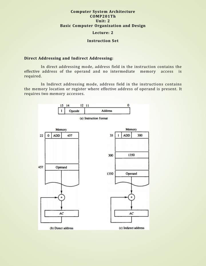 computer system architecture comp201th unit