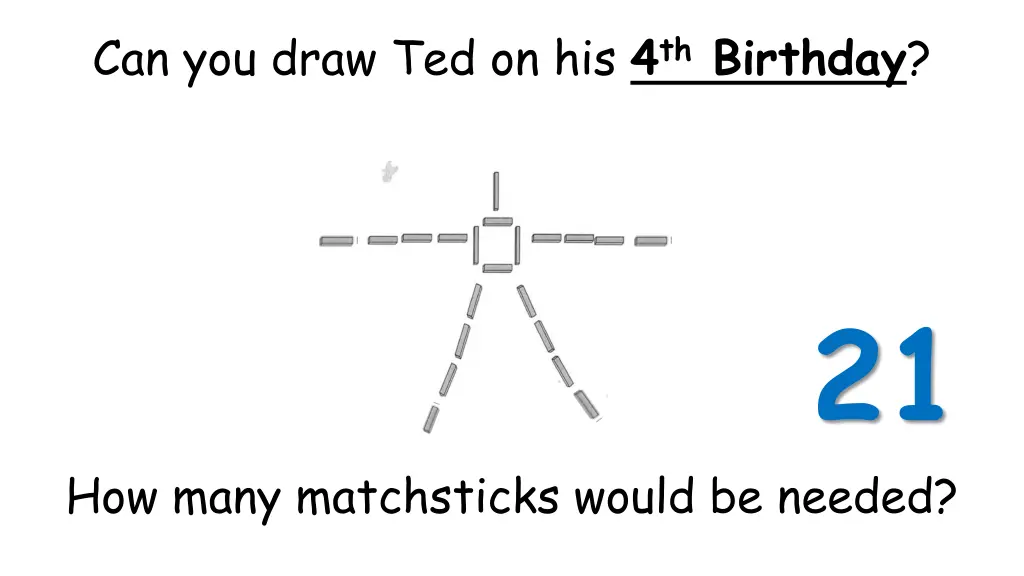 can you draw ted on his 4 th birthday