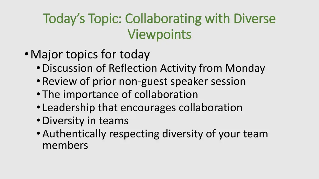 today s topic today s topic collaborating with