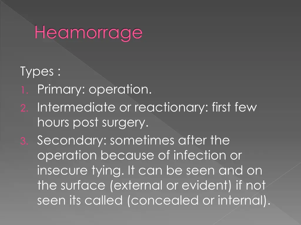 heamorrage