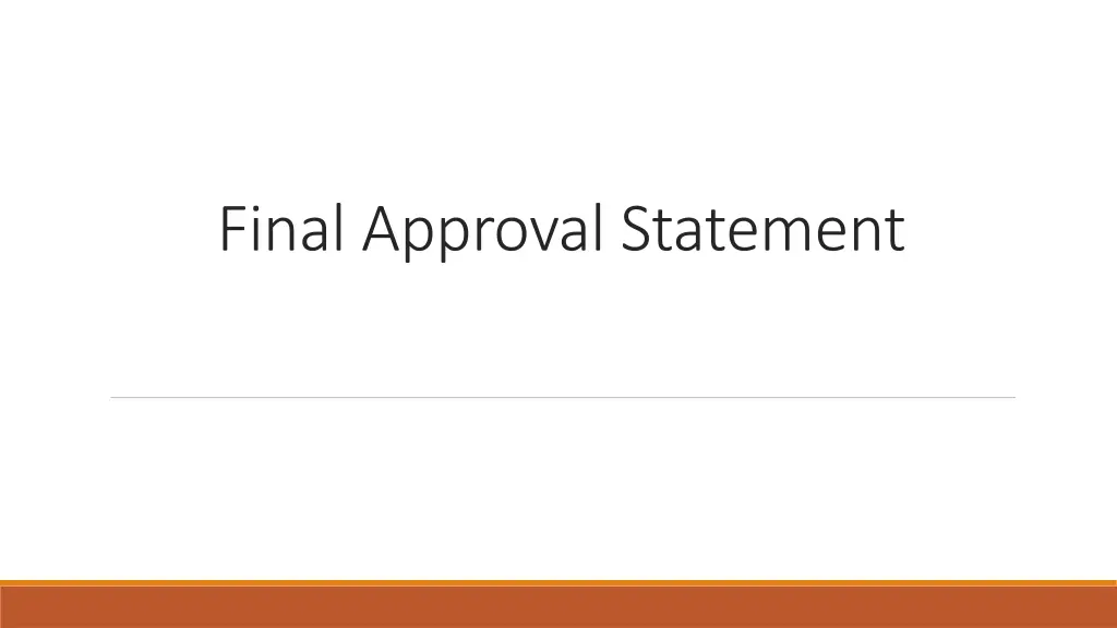 final approval statement