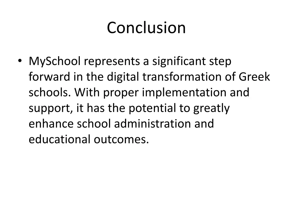 conclusion