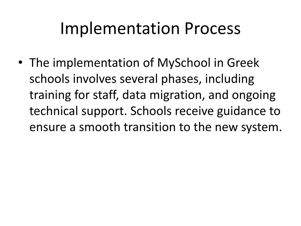 implementation process