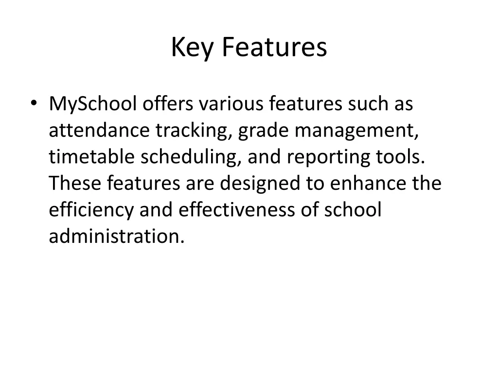 key features