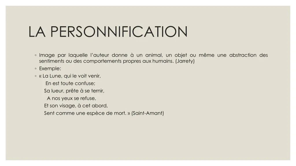 la personnification
