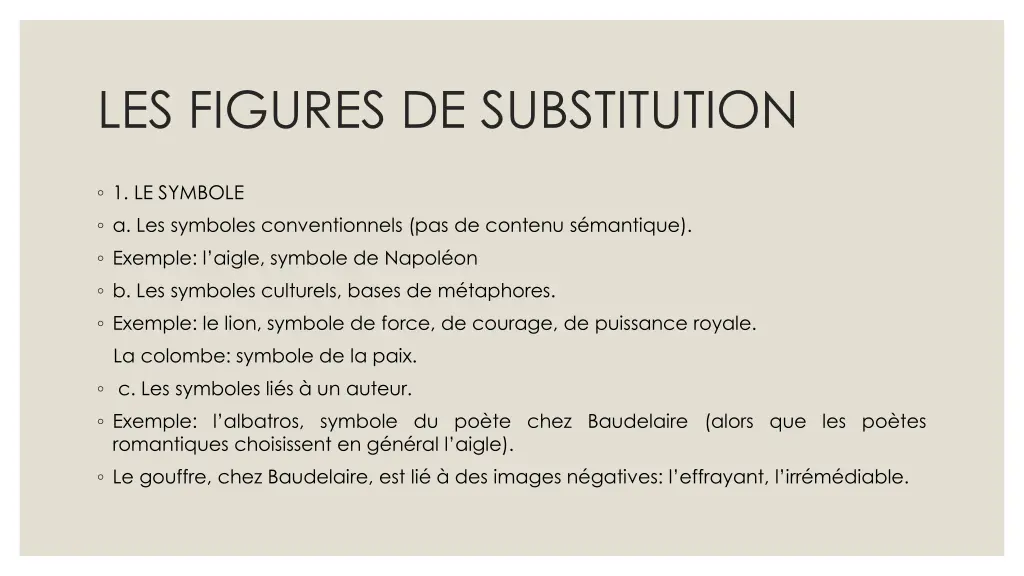 les figures de substitution