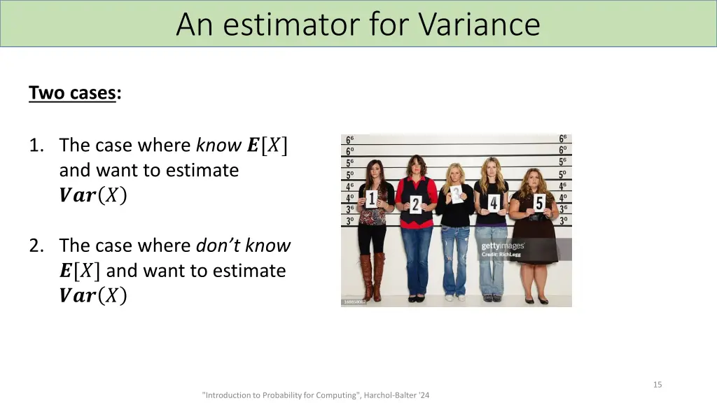 an estimator for variance 1