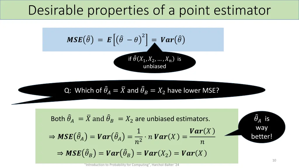 desirable properties of a point estimator 3