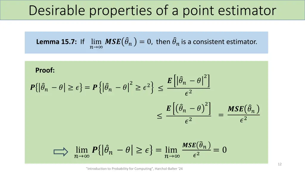 desirable properties of a point estimator 5