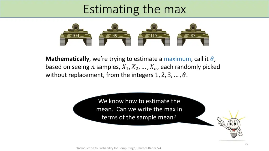 estimating the max