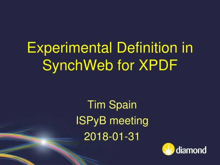 experimental definition in synchweb for xpdf