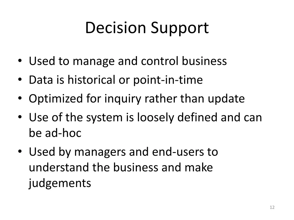 decision support