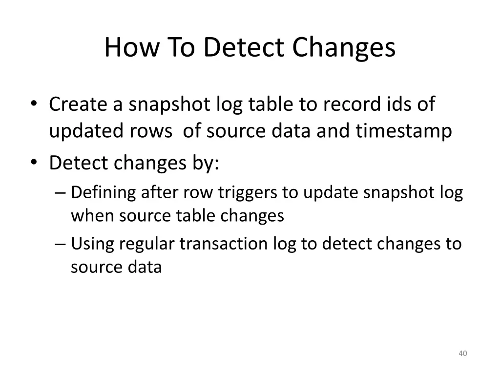 how to detect changes
