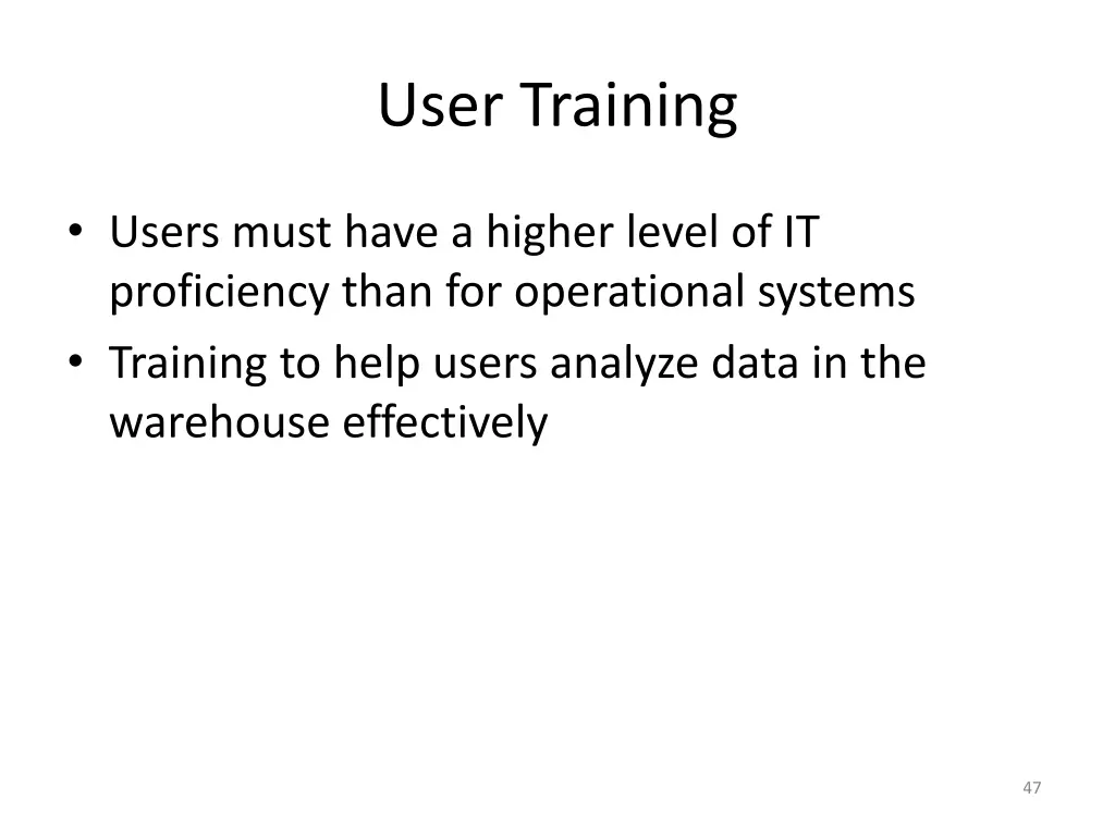 user training