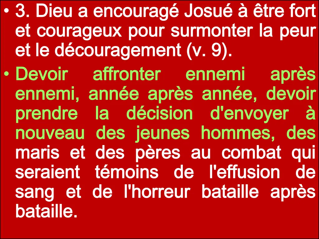 3 3 dieu dieu a a encourag et et courageux