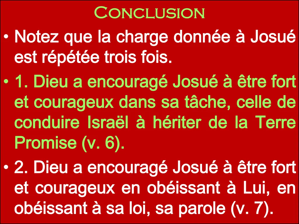 conclusion conclusion que la la charge charge