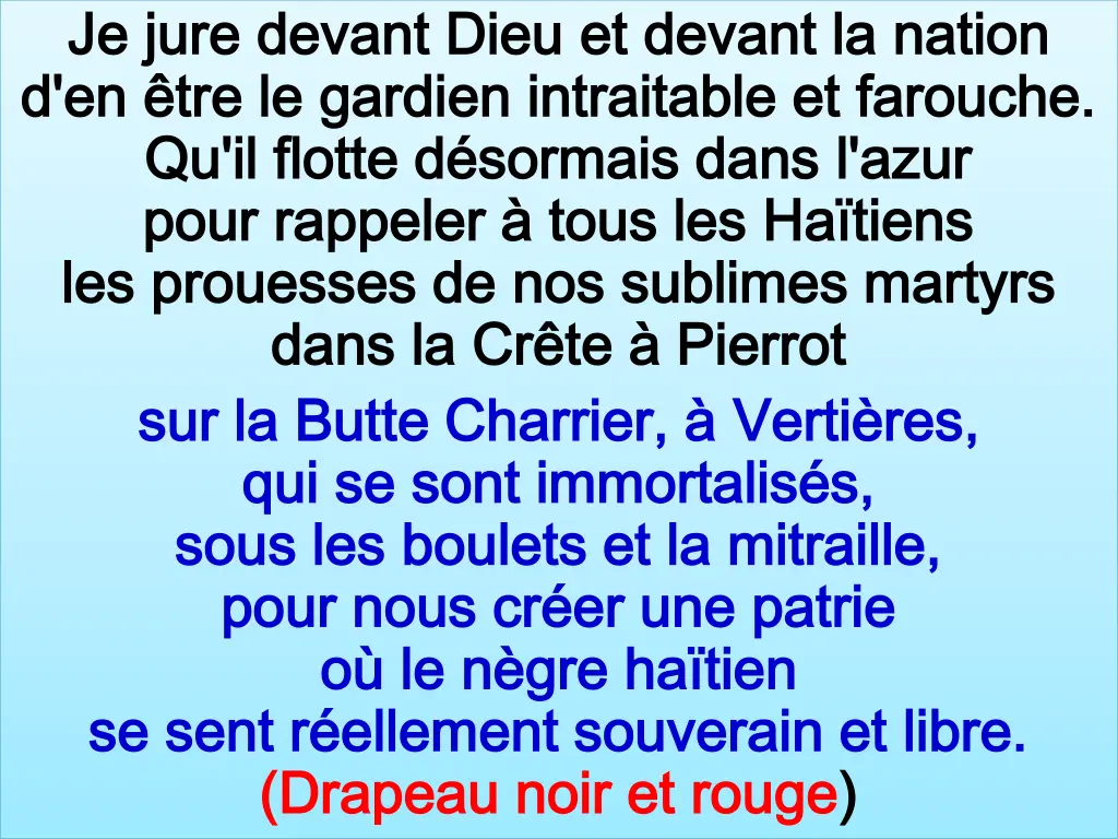 je jure devant dieu et devant la nation je jure