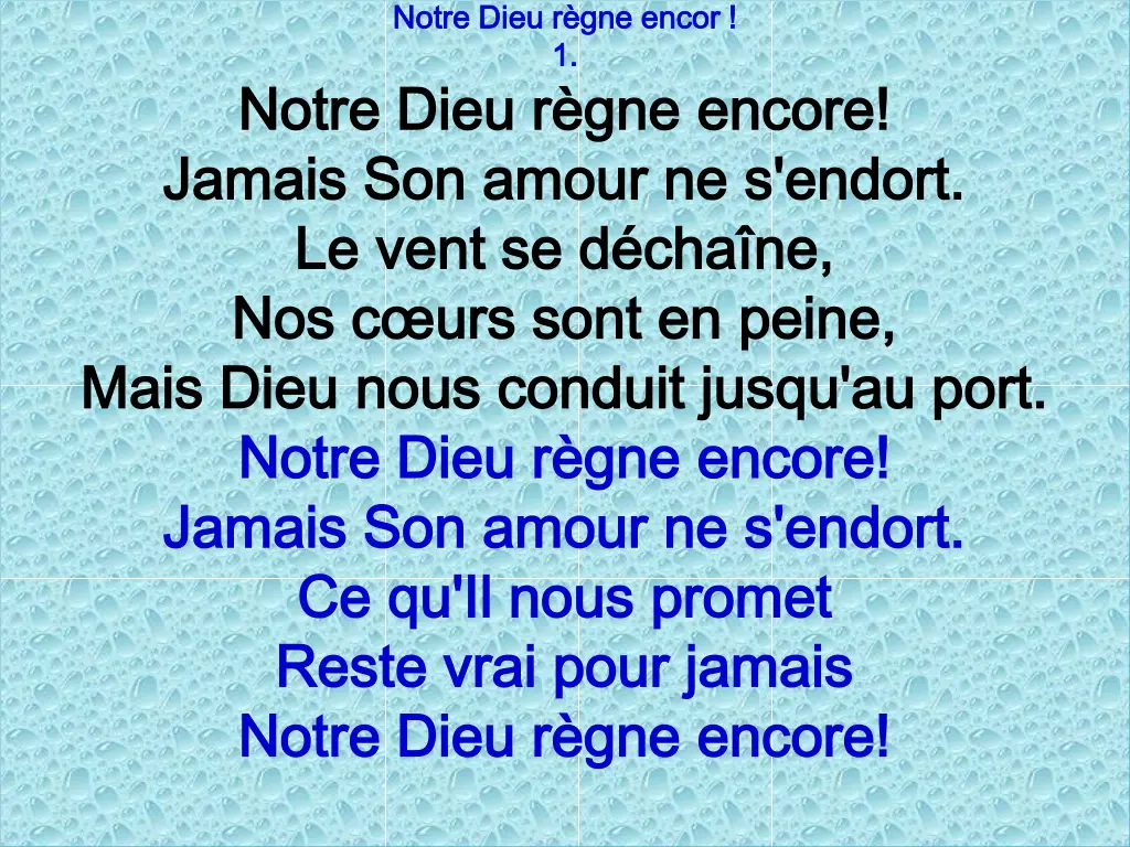 notre dieu r gne encor notre dieu r gne encor