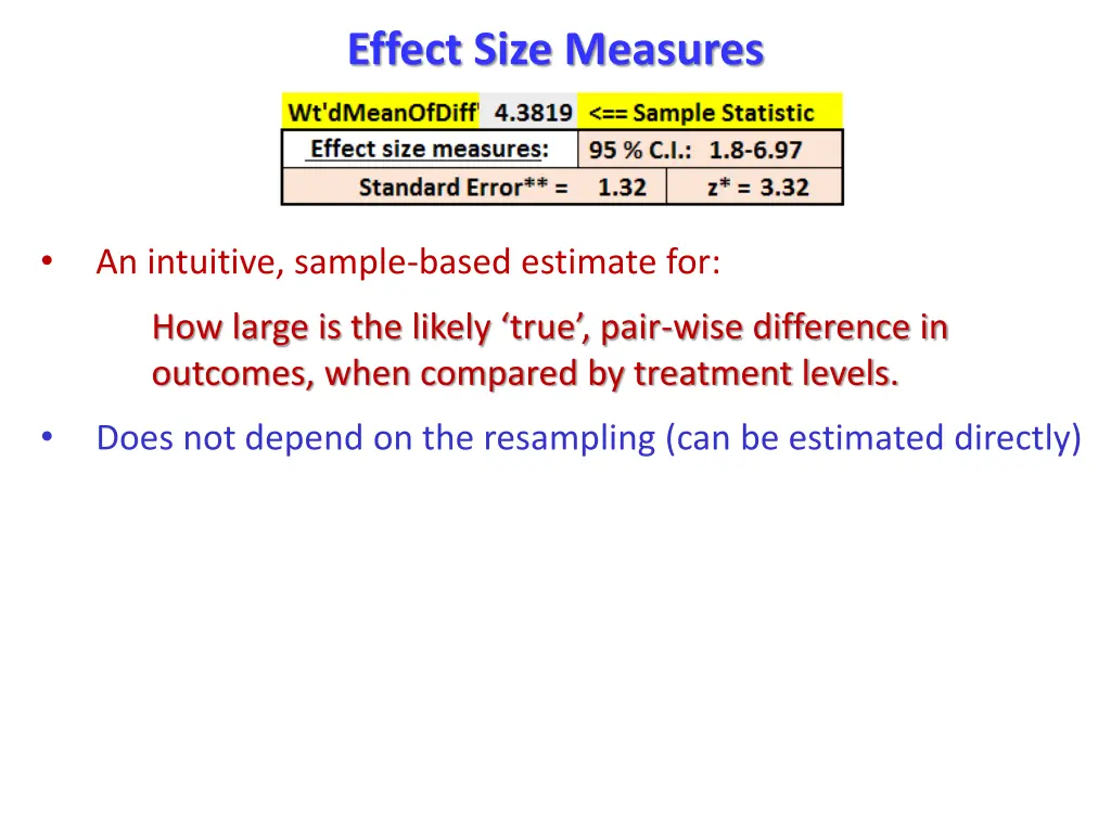 effect size measures