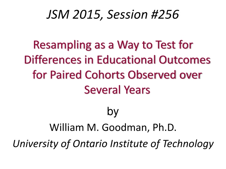 jsm 2015 session 256