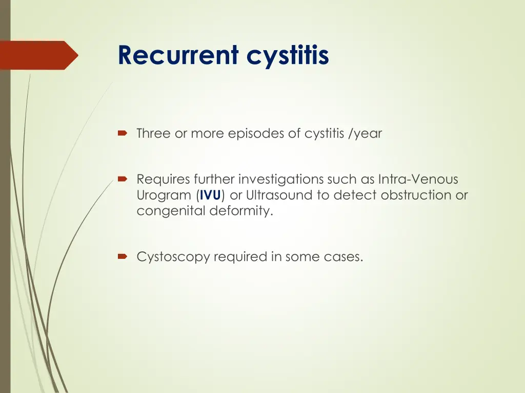 recurrent cystitis