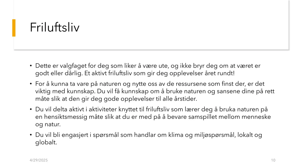 friluftsliv